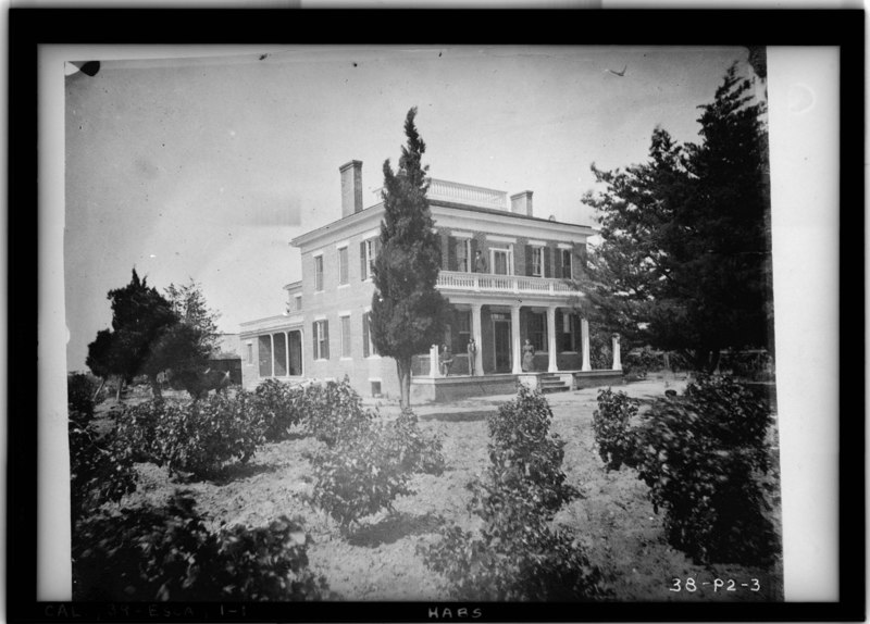 File:Historic American Buildings Survey Old photograph copied 1934 VIEW FROM SOUTH-WEST - Jones House, Escalon, San Joaquin County, CA HABS CAL,39-ESCA,1-1.tif