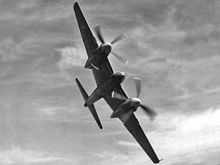 A de Havilland Hornet F.1 flying at a steep bank angle