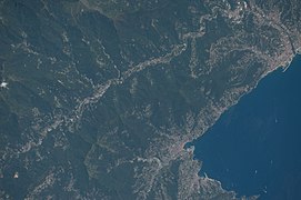 landscape of Cicagna, Chiavari and Rapallo coast (ISS photo),