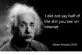 I did not say half of the shit you see on internet - Albert Einstein.png