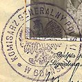 Ink stamp detail, Polish passport issued at Danzing, Gdansk (cropped).jpg