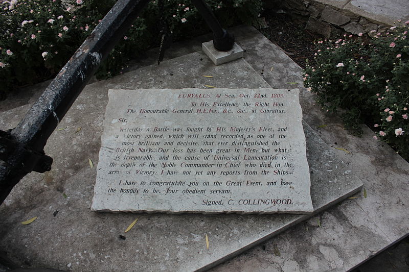 File:Inscription of letter from Cuthbert Collingwood to Governor of Gibraltar and anchor monument.JPG