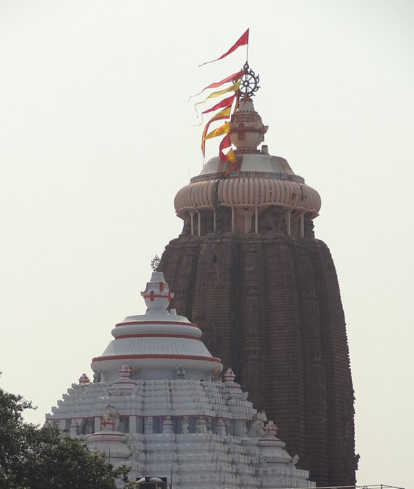 The vimana of the Jagannath Temple at Puri in the Kalinga style of architecture