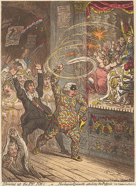 File:James Gillray - Blowing up the Pic Nic's, or Harlequin Quioxtte Attacking the Puppets - B1981.25.840 - Yale Center for British Art.jpg