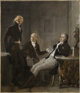 Johan Fredrik Aminoff [fi], Johan Albrecht Ehrenström and Gustaf Mauritz Armfelt, painting by René Théodore Berthon, 1803