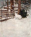 Hare i vinterlandskap, 1893