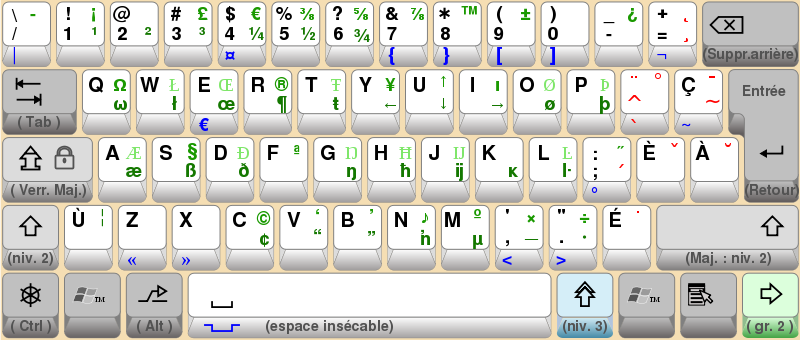 keyboard Canadian Multilingual Standard