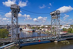 Most přes řeku v Kaliningradu