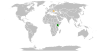 Location map for Kenya and Romania.