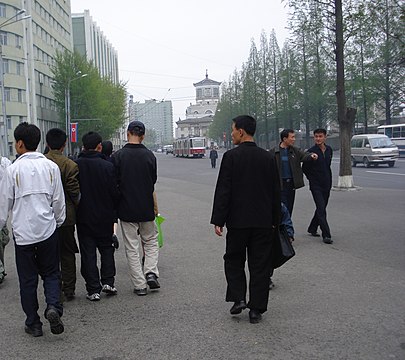 "Korean_youth_on_Pyongyang_street.jpg" by User:File Upload Bot (Magnus Manske)