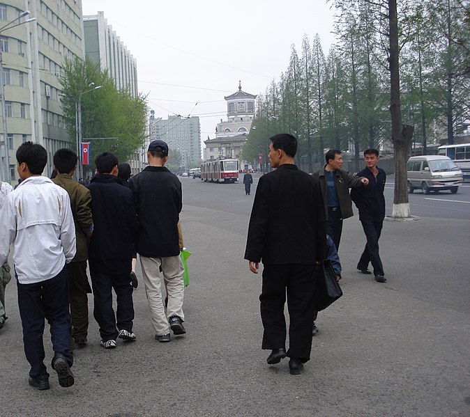 File:Korean youth on Pyongyang street.jpg