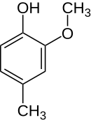 Structural formula of creosol