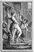 Иллюстрация к The Devil of Pope-Fig Island, из «Басен» Лафонтена