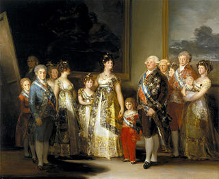 <i>Charles IV of Spain and His Family</i> Oil painting by Francisco Goya