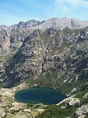 Talschluss Restonicatal mit den Bergseen Lac de Capitello und Lac de Melo