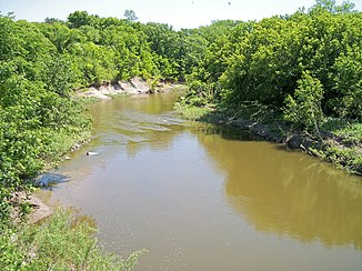 Lac qui Parle River en el municipio de Lac qui Parle (2007)