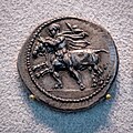 Larisa - 430-400 BC - silver drachma - youth wrestling bull - horse - Berlin MK AM