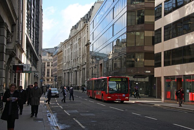 Leadenhall Street looking east from St Mary Axe in 2007