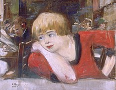 Lesser Ury: Mädchen im Romanischen Café (Berlin), 1911