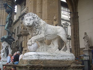 Lejonet av Flaminio Vacca, Loggia dei Lanzi, Florens.