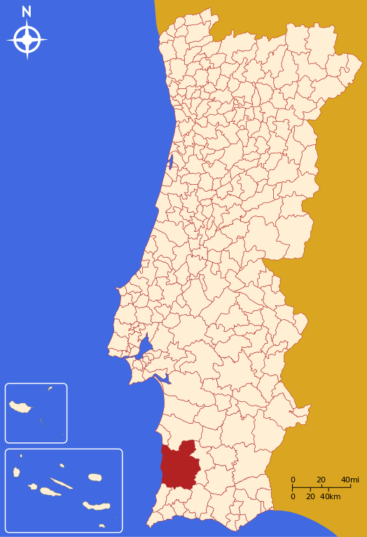 Locatie van Odemira