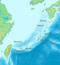 琉球群島位置示意圖