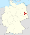 Tyskland, beliggenhed af Landkreis Dahme-Spreewald Wokrejs Damna-Błota markeret
