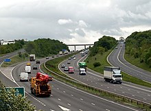Services from the south, looking north, in May 2007 M1 South from Dennington Lane Bridge - geograph.org.uk - 435256.jpg