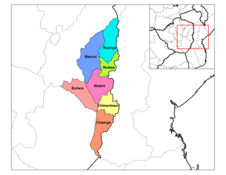 Map of the districts in Manicaland Province Manicaland districts.png