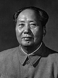 Die voorsitter van die Kommunistiese Party van China, Mao Zedong.