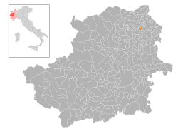 Locatie van Colleretto Giacosa in Turijn (TO)