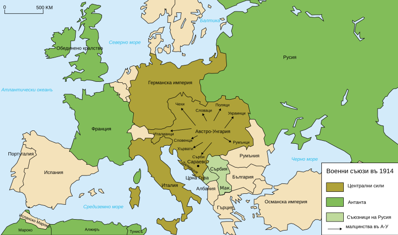 File:Map Europe alliances 1914-bg.svg