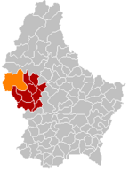 Locatie van Rambruch in het Groothertogdom Luxemburg