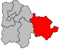 Situation du canton de Carignan dans l'arrondissement avant 2015.