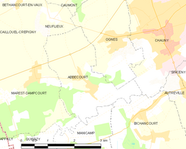 Mapa obce Abbécourt