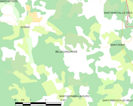 Mapa obce Bellechassagne
