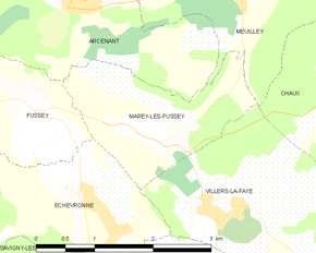 Poziția localității Marey-lès-Fussey