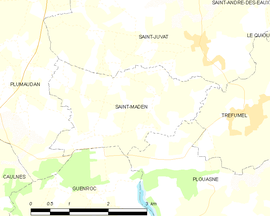 Mapa obce Saint-Maden