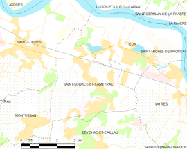 Mapa obce Saint-Sulpice-et-Cameyrac