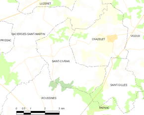 Poziția localității Saint-Civran