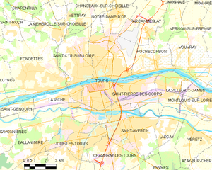 圖爾城區地圖
