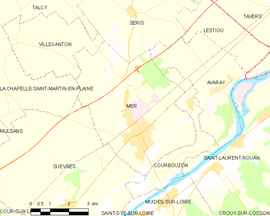 Mapa obce Mer