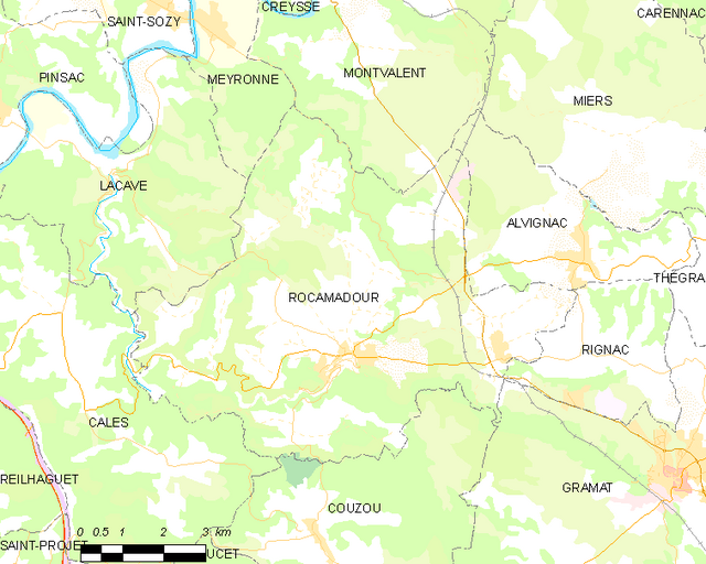 Poziția localității Rocamadour