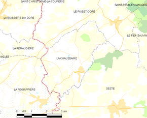 Poziția localității La Chaussaire