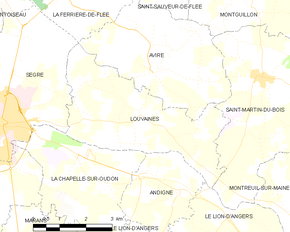 Poziția localității Louvaines