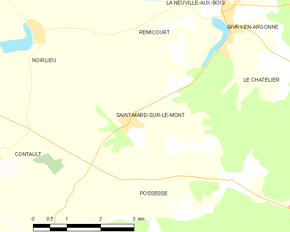 Poziția localității Saint-Mard-sur-le-Mont