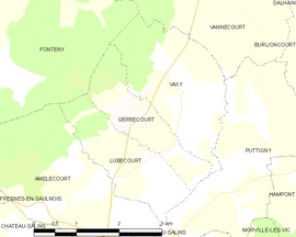 Mapa obce Gerbécourt