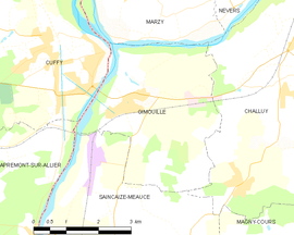 Mapa obce Gimouille