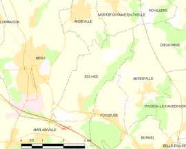 Mapa obce Esches