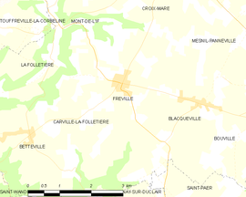 Mapa obce Fréville